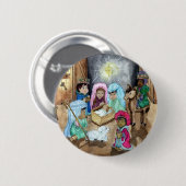 kerstvakantie ronde button 5,7 cm (Voorkant /achterkant)