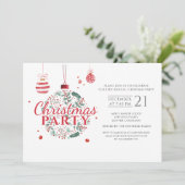 Kerstvakantie Rood en Groen Feest Kaart (Staand voorkant)