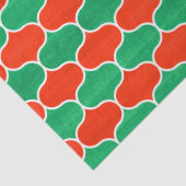 Kerstvakantie rood en groen Ogee-patroon Tissuepapier (Detail)