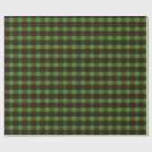 Kerstvakantie Rood en Groen Plaid Cadeaupapier (Vlak)