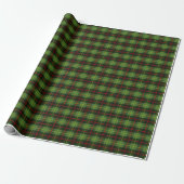 Kerstvakantie Rood en Groen Plaid Cadeaupapier (Uitgerold)