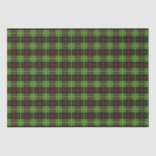 Kerstvakantie Rood en Groen Plaid Tissuepapier (Voorkant)