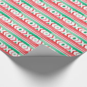 kerstvakantie rood en groen waterverf patroon cadeaupapier (Hoek)
