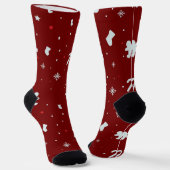 Kerstvakantie rood en wit sokken (Gebogen)