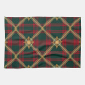  KERSTVAKANTIE ROOD GROEN GOUD PLAID THEEDOEK (Horizontaal)