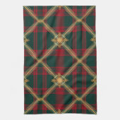  KERSTVAKANTIE ROOD GROEN GOUD PLAID THEEDOEK (Verticaal)