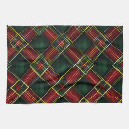  KERSTVAKANTIE ROOD GROEN GOUD PLAID THEEDOEK