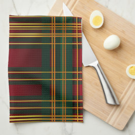  KERSTVAKANTIE ROOD GROEN GOUD PLAID THEEDOEK