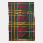  KERSTVAKANTIE ROOD GROEN GOUD PLAID THEEDOEK (Verticaal)