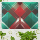 KERSTVAKANTIE ROOD GROEN WIT PLAID THEEDOEK (Gevouwen)