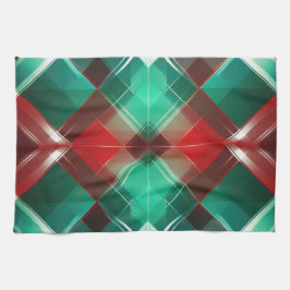  KERSTVAKANTIE ROOD GROEN WIT PLAID THEEDOEK