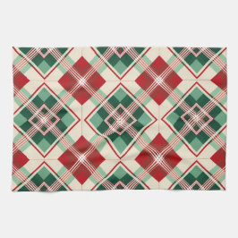  KERSTVAKANTIE ROOD GROEN WIT PLAID THEEDOEK