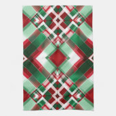  KERSTVAKANTIE ROOD GROEN WIT PLAID THEEDOEK (Verticaal)