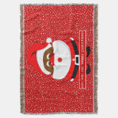 Kerstvakantie rood voor de Afrikaanse Kerstman Deken (Voorkant Verticaal)