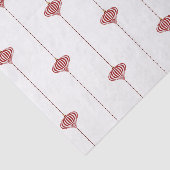 Kerstvakantie Rood Wit Gestreept Decoratieballen Tissuepapier (Detail)
