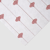 Kerstvakantie rood wit gestreept Ornament Tissuepapier (Detail)