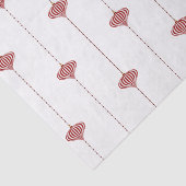 Kerstvakantie rood-wit gestreepte ornamenten tissuepapier (Detail)