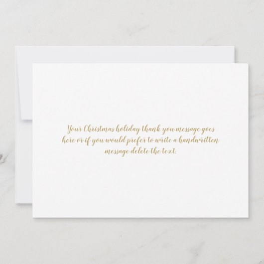 Kerstvakantie Roze Goud Sneeuwvlokken Bedankt (Achterkant)