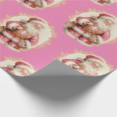 Kerstvakantie Roze Sinterklaas Wrapping Papier (Hoek)