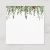 Kerstvakantie RSVP QR-code bijgevoegde kaart Vierkante Visitekaartje (Achterkant)