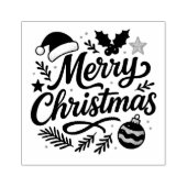 Kerstvakantie rubberen stempel (Afrduk)