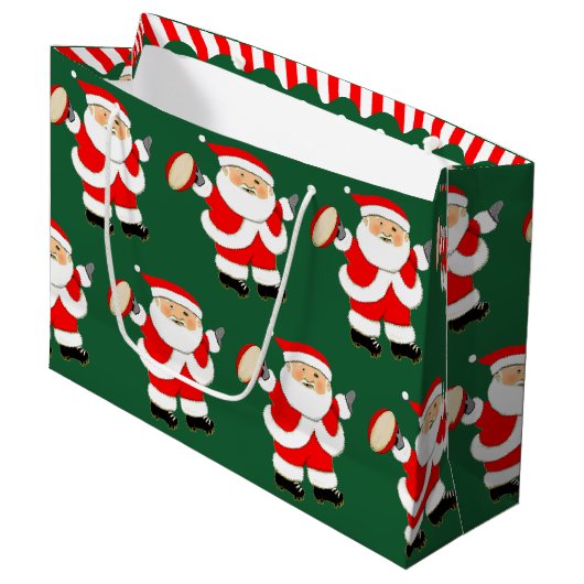 Kerstvakantie Rugby Groot Cadeauzakje (Voorkant Gekanteld)