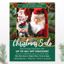 Kerstvakantie Sale Aangepaste foto Groen Zakelijk