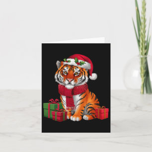 Kerstvakantie Santa Bengal Tiger Christmas Kaart