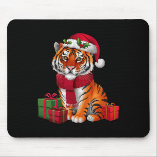 Kerstvakantie Santa Bengal Tiger Christmas Muismat