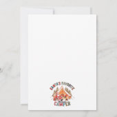 Kerstvakantie Santa Camp Tree Mountain Outdoor Feestdagenkaart (Achterkant)