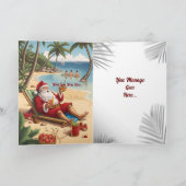 Kerstvakantie Santa Custom Vakantie Kaart (Binnen)