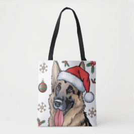 Kerstvakantie Santa Dog Duitse Herder Tas