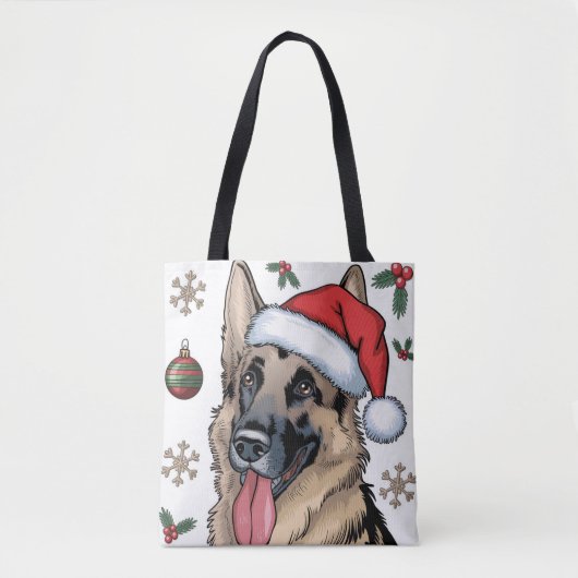 Kerstvakantie Santa Dog Duitse Herder Tas (Voorkant)
