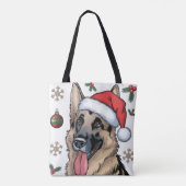 Kerstvakantie Santa Dog Duitse Herder Tas (Achterkant)