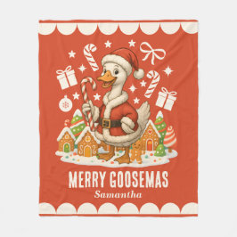Kerstvakantie Santa Goose Fleece Deken