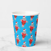 Kerstvakantie Santa Manatee Papieren Bekers (Links)
