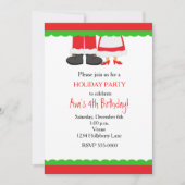 Kerstvakantie Santa Mrs.Claus Party Uitnodiging (Voorkant)