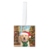 Kerstvakantie Santa Paws Golden Retriever Decoratie (Voorkant)