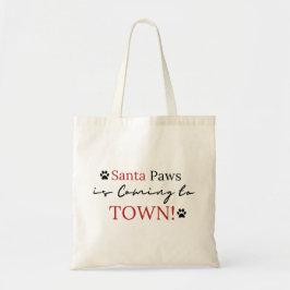 Kerstvakantie Santa Paws komt naar de stad! Tote Bag