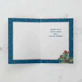 Kerstvakantie Santa Raven Natuur Bird Crow Feestdagen Kaart (Binnen)