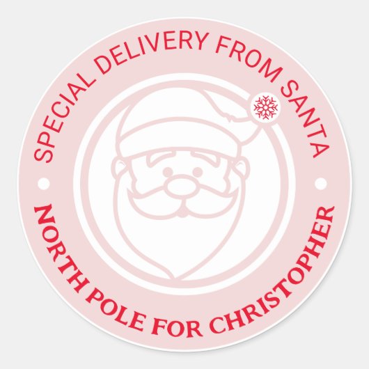 Kerstvakantie Santa Stickers Noordpool (Voorkant)