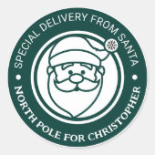 Kerstvakantie Santa Stickers Noordpool (Voorkant)
