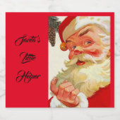 kerstvakantie santas kleine helper-huisbrein bier etiket (Enkel label)