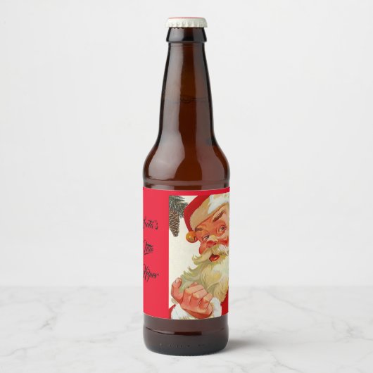 kerstvakantie santas kleine helper-huisbrein bier etiket (Voorkant)