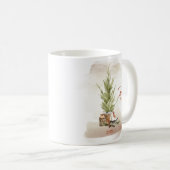 Kerstvakantie scene vintage koffiemok (Voorkant rechts)