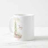 Kerstvakantie scene vintage koffiemok (Voorkant links)