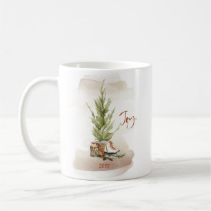 Kerstvakantie scene vintage koffiemok