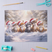 Kerstvakantie Schattige Bosdieren Tissuepapier (Craft)