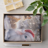 Kerstvakantie Schattige Bosdieren Tissuepapier (Geschenk)