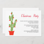 Kerstvakantie Schattigee Cactus Winterfeest Kaart (Voorkant / Achterkant)